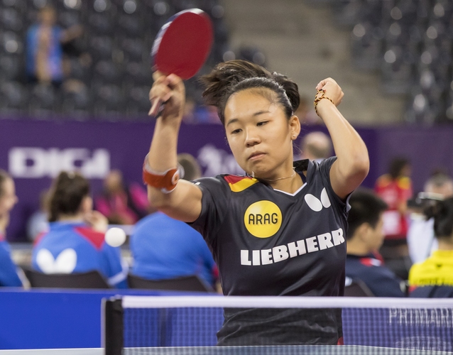 und Wenna Tu sowie Anastasia Bondareva und Sarah Mantz. Die Mädchen spielten insgesamt ein ordentliches Turnier. (©Steinbrenner) 