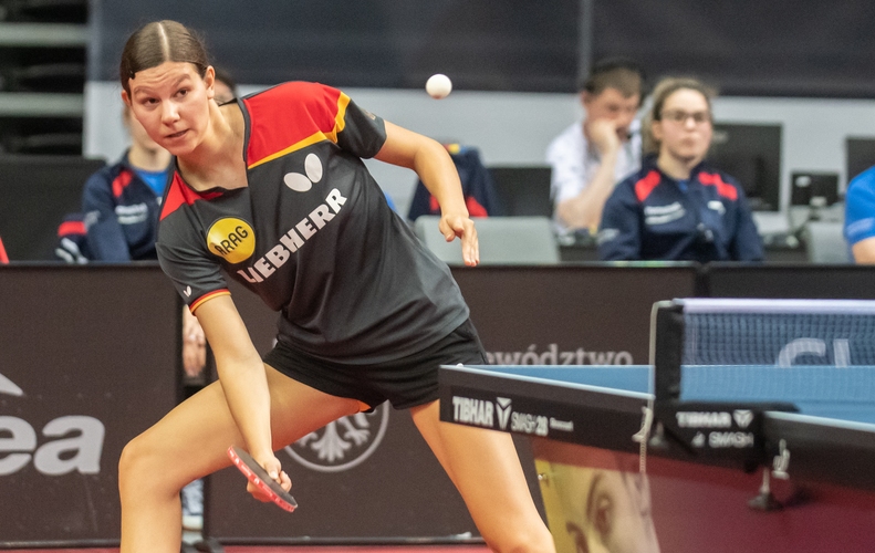 Als Nr. 2 schickte Trainerin Lara Broich überraschend Lea Lachenmayer ins Rennen, die in den Spielen zuvor noch als Nr. 3 agierte. (©Gohlke)