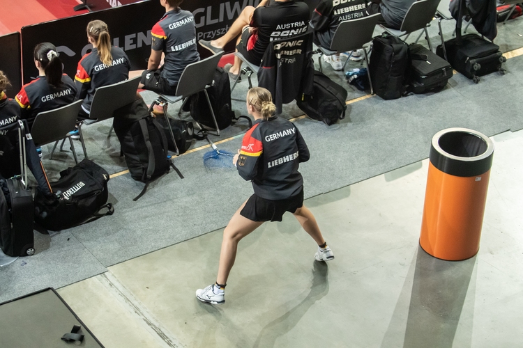 Naomi Pranjkovic machte sich derweil bereit für ihren Einsatz im dritten Einzel. (©Gohlke)