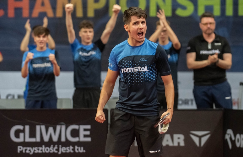 Favorisiert im Finale der U19-Jungen waren allerdings die Rumänen, deren Spitzenspieler Eduard Ionescu kürzlich erst den deutschen Topspieler Dimitrij Ovtcharov schlug. (©Gohlke)