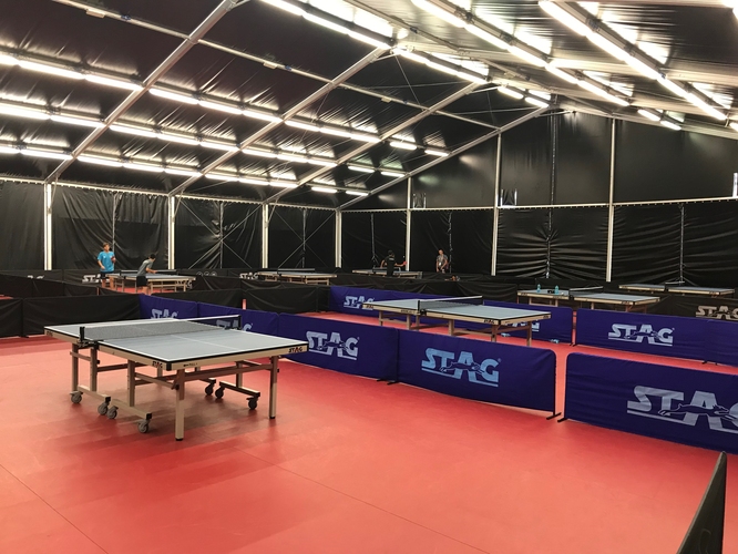 Dort ist es deutlich angenehmer als in der Trainingshalle, die eher wie ein Brutkasten daherkommt. (©Wehking)