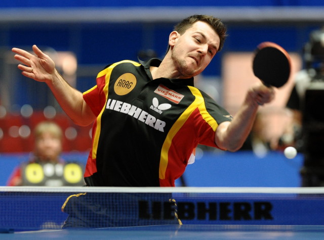 So ging es auch ins erste Match, das Boll klar dominierte. (@ Roscher)