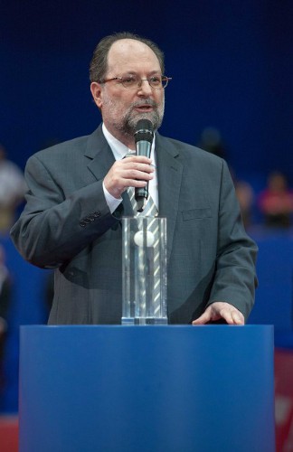 Begrüßungsworte von ITTF-Präsident Adham Sharara. (@ Roscher)