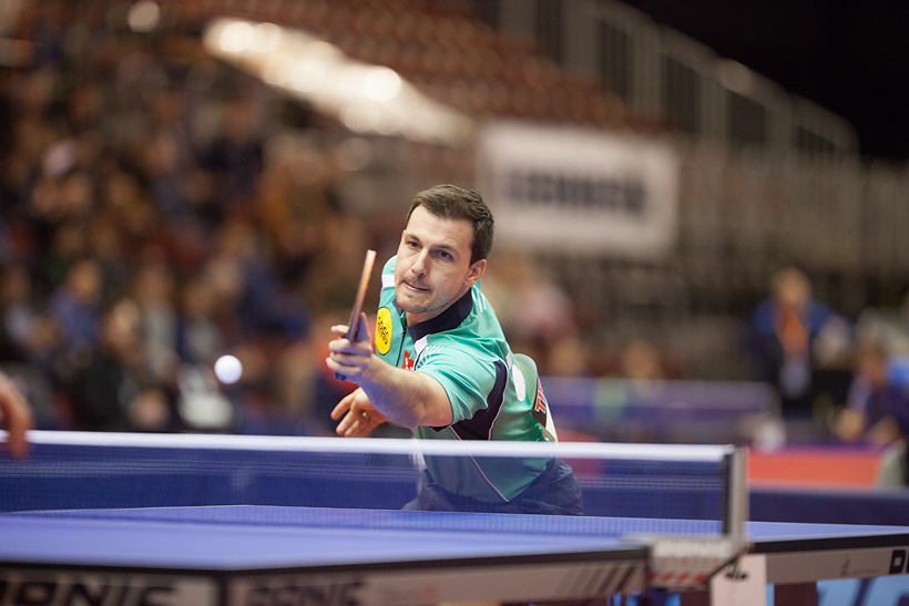 Gegen Timo Boll hatte aber auch der Bergneustädter keine Chance (©Fabig)