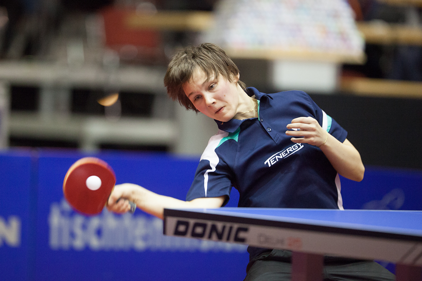Nina Mittelham hatte gegen Sabine Winter keine Chance: Mit 0:4 verlor sie ihr Viertelfinale. (©Fabig)