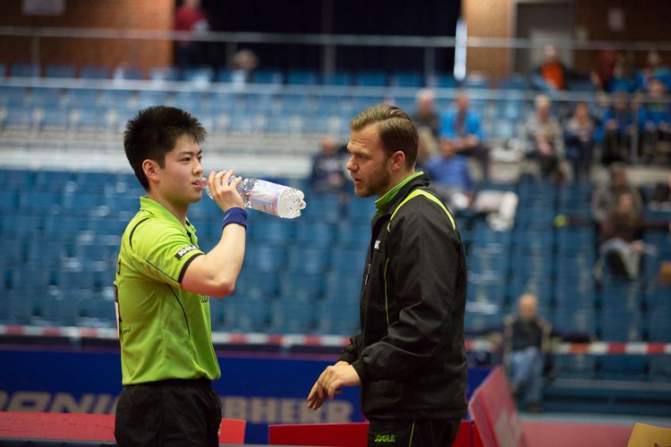 ...dem Drittliga-Spieler Julian Mohr allerdings unterlag er allerdings und kam ‘nur‘ als Gruppenzweiter weiter. (©Fabig)