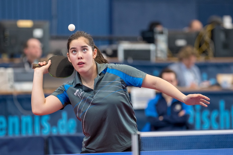 Auch Franziska Schreiner musste in Runde eins die Segel streichen, sie unterlag Huong Do Thi. (©Thomas)