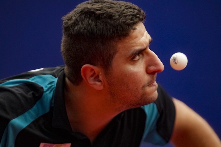 Omar Assars Bruder Khalid ist der dritte Mann im ägyptischen Team. Er wird aktuell auf Rang 124 der Weltrangliste geführt (©ITTF)