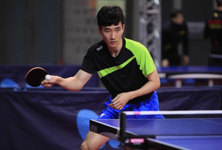 Der 30-jährige Lee Sangsu ist der Dritte im Bunde. Der aufstrebende An Jaehyun scheiterte im internen Vergleich (©ITTF)
