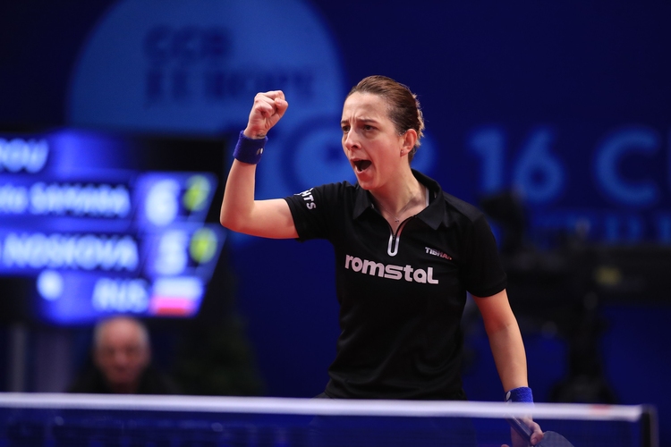 Dicht gefolgt von Elizabeta Samara, der Nummer 31 der Welt (©ITTF)