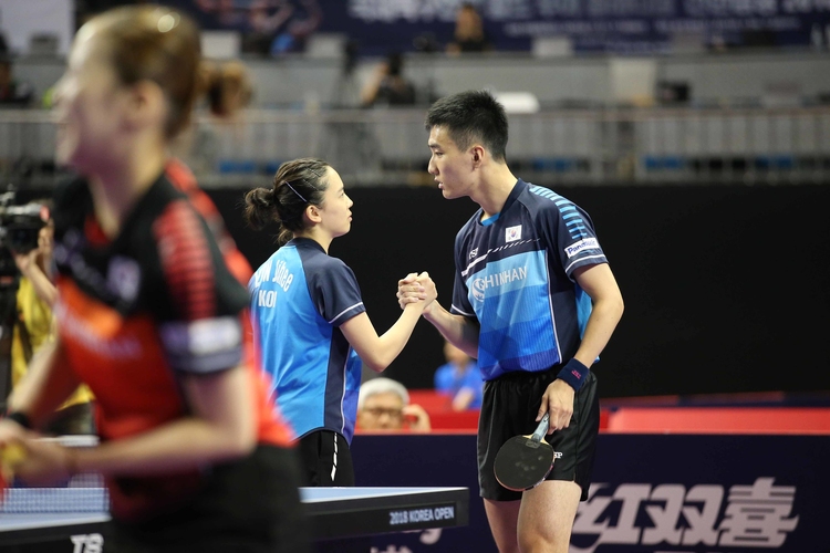 Die Koreaner schicken Jeon Jihee und Lee Sangsu ins Rennen. Sie konnten sich wegen ihrer guten Platzierung in der Mixed-Weltrangliste, Platz fünf, für Tokio qualifizieren (©ITTF)