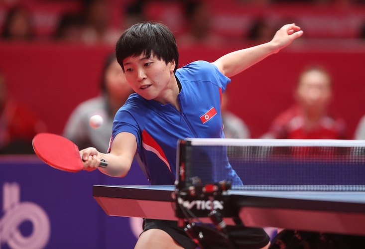 Kim Song-I konnte 2016 in Rio de Janeiro die Bronzemedaille im Einzel gewinnen. In Tokio wird sie keine Chance haben, dieses Kunststück zu wiederholen. Nordkorea sagte die Teilnahme seiner Spieler und Spielerinnen bereits im April ab. (©ITTF)