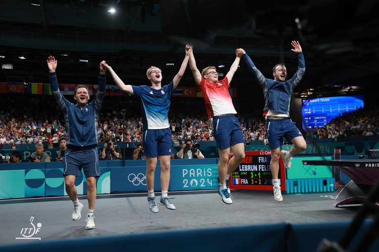 Vor allem dank Félix Lebrun ließ sich im 'kleinen Finale' auch Japan bezwingen (©ITTF)