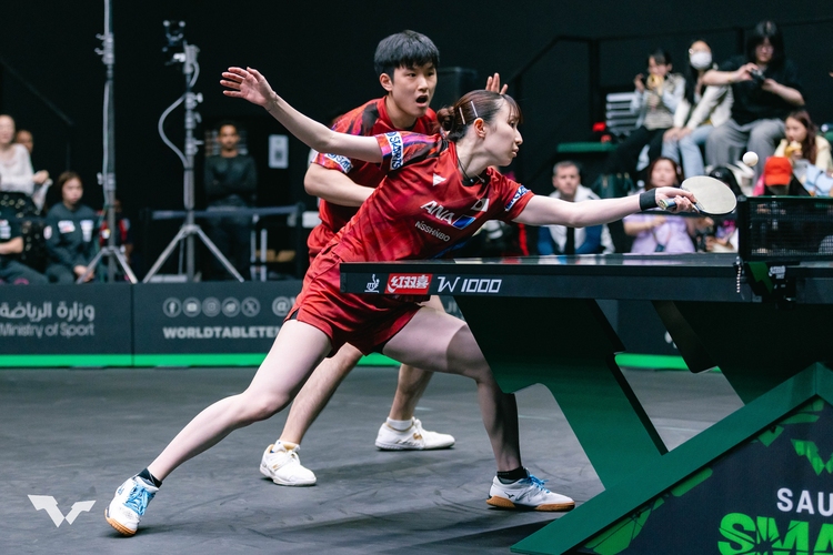 Ihre Nachfolger im japanischen Team sind Tomokazu Harimoto und Hina Hayata, die ein sehr gut eingespieltes Doppel bilden und sich um ihre Qualifikation über die Weltrangliste keine Sorgen machen mussten (©ITTF)