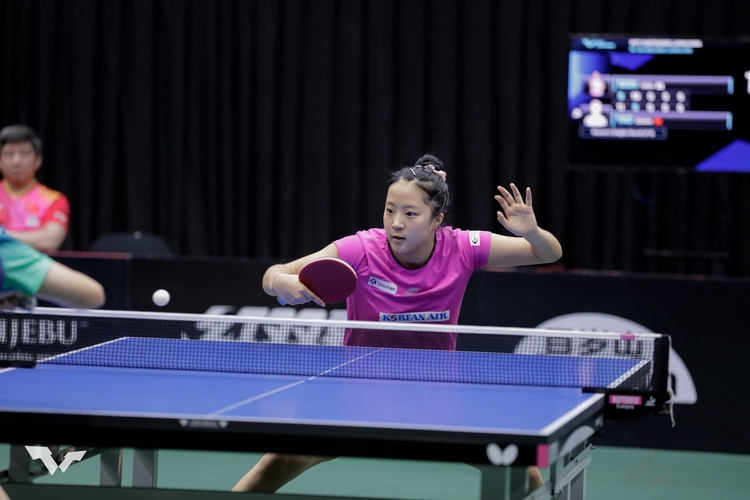 Korea schied in Tokio 2021 im Viertelfinale gegen Deutschland aus. Diesmal soll eine Medaille her. Shin Yubin ist die beste Koreanerin in der Weltrangliste - und in Paris am meisten beschäftigt (©ITTF)