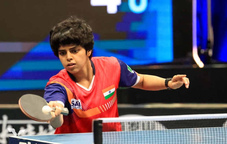 Im Teamwettbewerb stößt schließlich Archana Kamath dazu, obwohl sie in der Weltrangliste nur die sechstbeste Inderin ist (©ITTF)