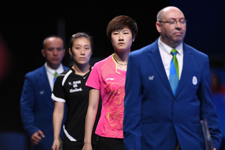 Aus deutscher Sicht wurde es am Dienstag ernst, als Han Ying zu ihrem Viertelfinalspiel gegen Ding Ning antrat. (©Flickr/ITTFWorld)