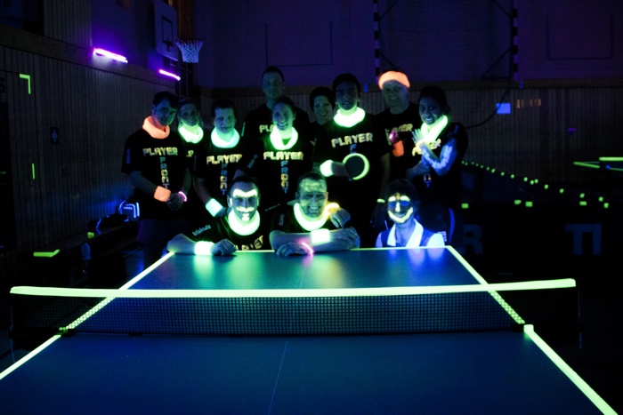 Blacklight Table Tennis in Leipzig (www.black-tt.de, © Ina Wildführ)