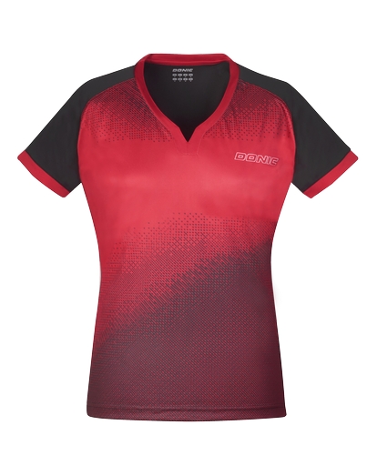 In rot-schwarz gibt es das Polo-Shirt 