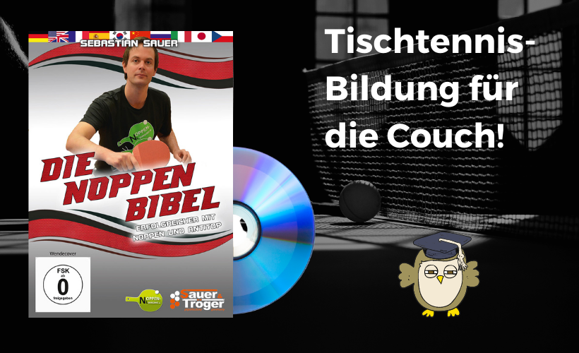 
Sie möchten Ihren TTR-Wert verbessern und in den Meisterschaftsspielen erfolgreicher spielen? In diesem Fall ist die Noppenbibel-DVD ein absolutes Muss für Sie. Die DVD ist speziell für Tischtennisspieler geeignet, die eine lange Noppen oder einen Anti-Top spielen.
Die Noppenbibel vermittelt Ihnen folgende Inhalte:
- verschiedene Techniken auf leere, schnittlose Bälle
- verschiedene Techniken auf Unterschnitt
- Blocktechniken
- Balltreffpunkt bei Topspins, Schnittbällen und Blockbällen
- Positions- und Stellungsspiel am Tisch
Zum Shop 