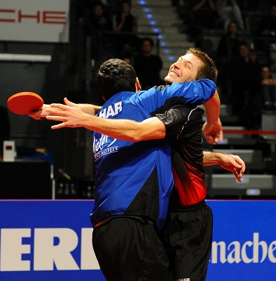 Und wieder der Matchwinner mit seinen Siegen über Thomas Keinath (3:1) und Aleksandar Karakasevic (3:0). (@ Roscher)