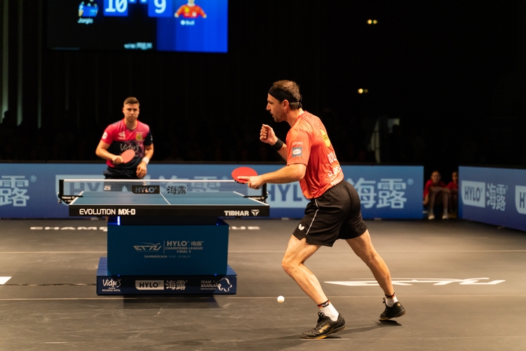 Gegen Darko Jorgic lieferte sich der Routinier in seinem letzten internationalen Spiel ein Duell auf Augenhöhe. (©Fabig)