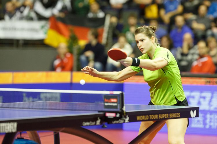 Petrissa Solja glänzt gerne mit ihrem tischnahen Spiel und ihrer sicheren Rückhand (©Fabig)