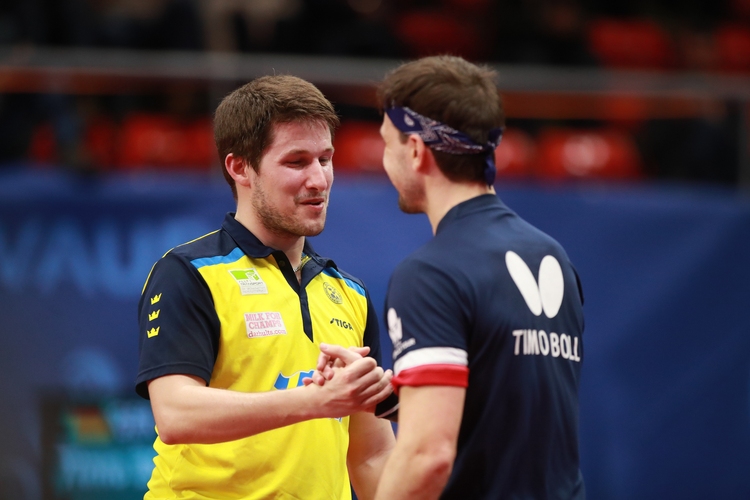 Und auch Bolls Düsseldorfer Teamkollege Kristian Karlsson musste den Deutschen ziehen lassen. (©ITTF)
