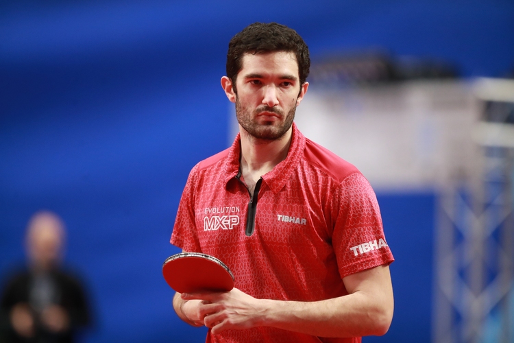2016 war er Europameister, das Jahr 2019 begann für Emmanuel Lebesson nicht so gut. Er überstand die erste Runde gegen Kristian Karlsson nicht. (©ITTF)