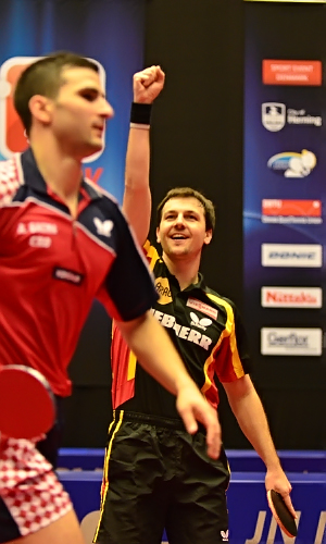 Im Viertelfinale mit Andrej Gacina stach vor allem der Matchball hervor, der sich in Windeseile im Internet verbreitete (©Schillings)