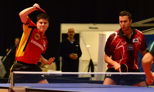 Von den deutschen Herren war nur Dimitrij Ovtcharov an der Seite seines Orenburger Teamkollegen Vladimir Samsonov im Doppel vertreten (©Schillings)