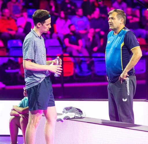 Linus Mernsten ist zwar Schwede, betreut aber die dänische Nationalmannschaft als Head Coach. Für seinen Schützling Jonathan Groth endete das Turnier in Frankfurt im Achtelfinale gegen Tomokazu Harimoto (©Gohlke)