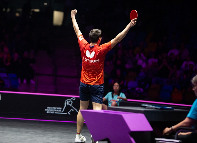 Das beste Ergebnis des deutschen Teams fuhr Dimitrij Ovtcharov ein. Durch einen Sieg gegen Mattias Falck zog er ins Viertelfinale ein (©Gohlke)