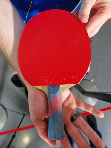 Auf der Rückhand ist der V > 22 Double Extra für ihn der Belag des Vertrauens (©Gohlke)