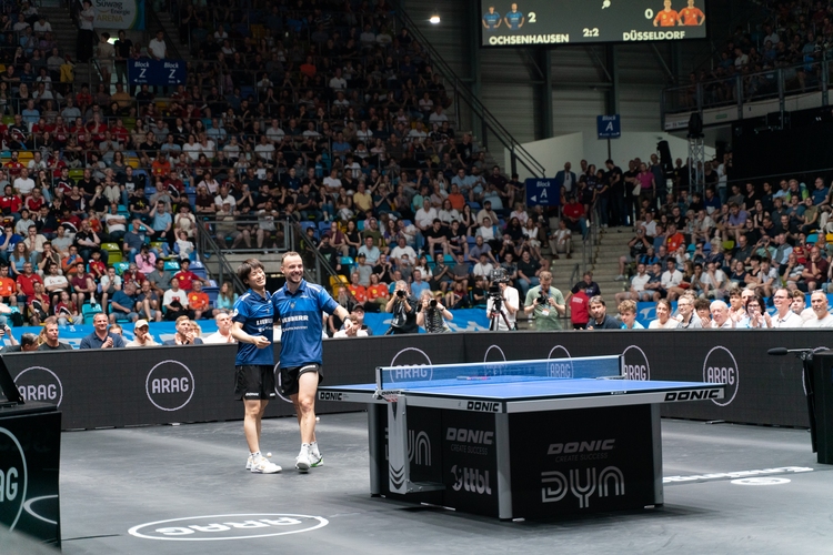 Große Freude bei den TTF Ochsenhausen, die das Double feiern durften (©Fabig)