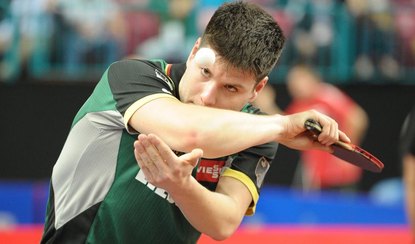 Trotz verspätetem Flugzeug und Unfall auf dem Weg zur Halle sprang 'Dima' ein und besiegelte den klaren 3:0-Sieg der Deutschen über Ungarn (©Stosik)