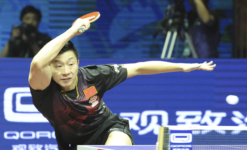 …Ma Long, mit dem er sich einen tollen Schlagabtausch lieferte. (©Stosik)