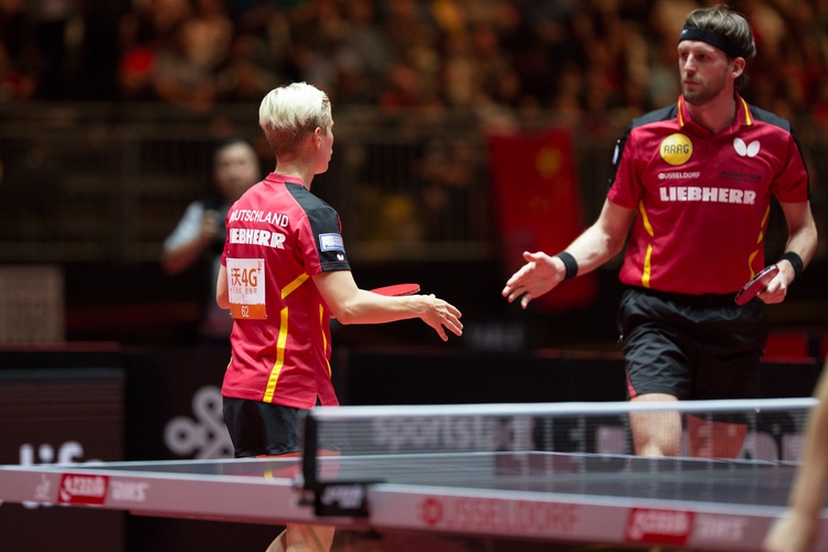 Nichts brachte das im Fall von Kristin Silbereisen und Steffen Mengel im Mixed. Gegen Chen Chien-An und Cheng I-Ching führten die beiden zwar mit 2:0 nach Sätzen, unterlagen am Ende aber mit 2:4. (©Fabig)