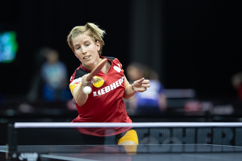 Auch Kristin Lang musste heute schon ran. (©Thomas)