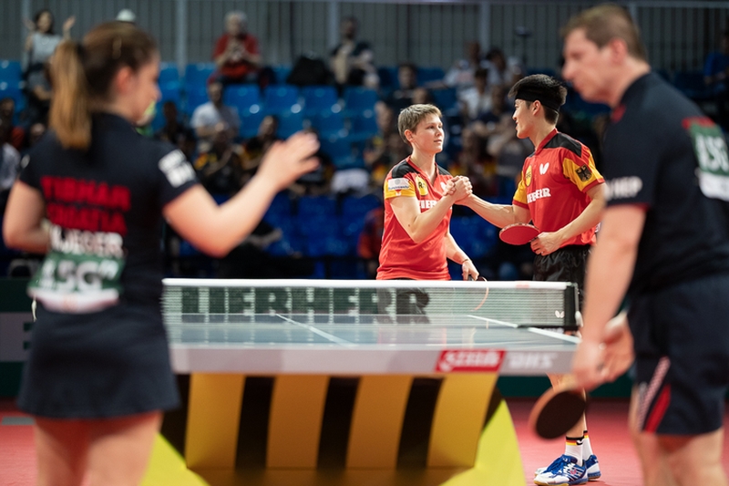 ...in der zweiten Runde wurden später die Kroaten Tomislav Kolarek und Mateja Jeger bezwungen und der Einzug in die erste Hauptrunde perfekt gemacht. (©Thomas)