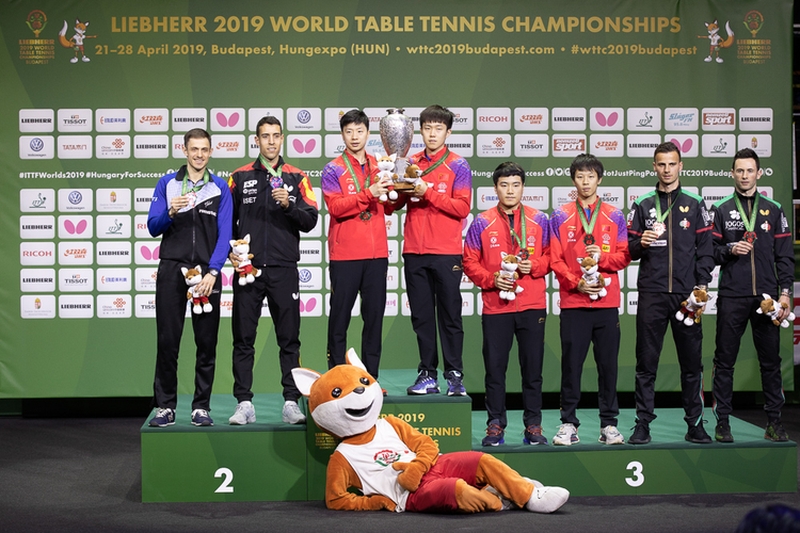 Mit Tiago Apolonia und Joao Monteiro durfte sich neben Ionescu/Robles ein weiteres europäisches Duo über eine Medaille freuen. (©Thomas)