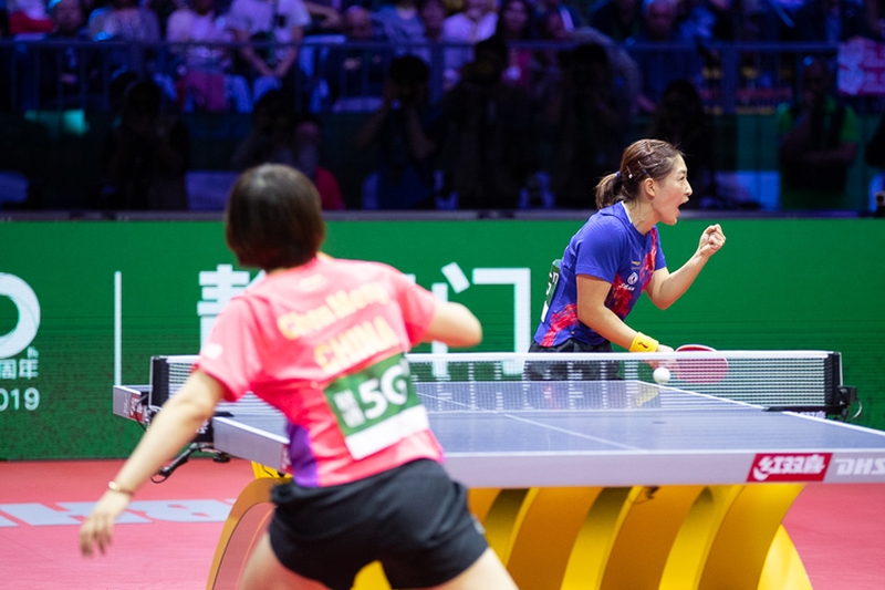 Weiter ging es mit der nächsten Titelvergabe, der im Damen-Einzel. Liu Shiwen traf auf Chen Meng. (©Thomas)