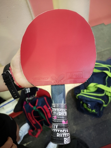 Ihr Holz hat sie zwar gut eingepackt, wir glauben allerdings, ein Timo Boll ZLC erkennen zu können. (©Gohlke)