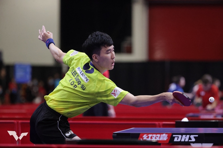 Früh beendet war das Turnier auch für den WM-Dritten von 2017, den Südkoreaner Lee Sangsu. Der scheiterte nämlich in der zweiten Runde am Belgier Martin Allegro. (©WTT)