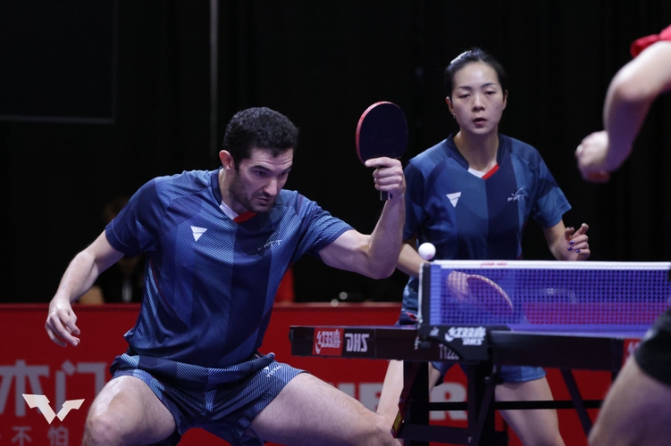 ...und die Franzosen Jia Nan Yuan/Emmanuel Lebesson das Viertelfinale. (©WTT)