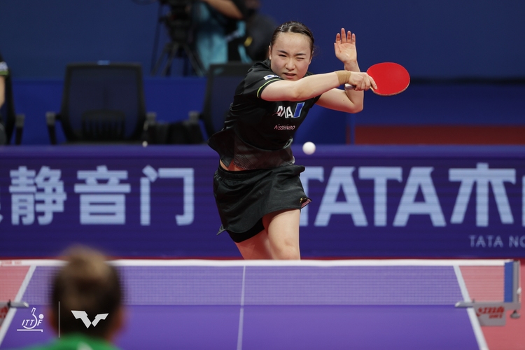 Frontalangriff von Mima Ito (©ITTF)