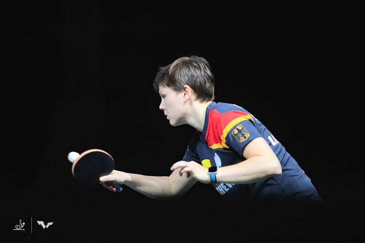 Nina Mittelham wiederum im Achtelfinale in deren Landsfrau Wang Manyu. (©WTT)