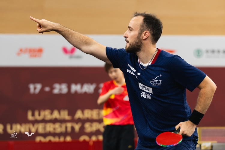 Ochsenhausens Simon Gauzy stoppte Lin Gaoyuan. (©ITTF)