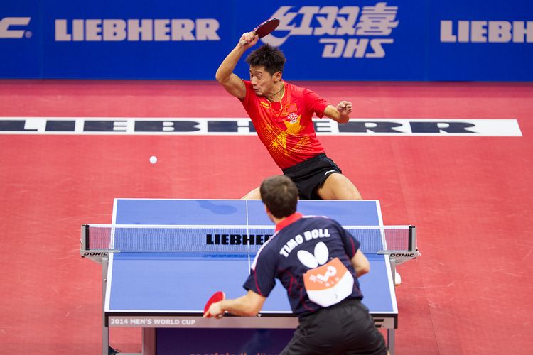 …doch leider musste sich Boll in seinem Halbfinalspiel trotz tollem Kampf… (©Fabig)