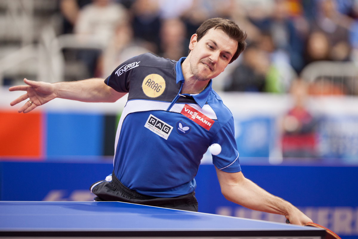 Timo Boll zog durch einen Sieg über...(©Fabig)